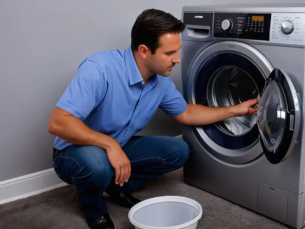 Fixing a washing machine drainage problem caused by clogged hose or pump