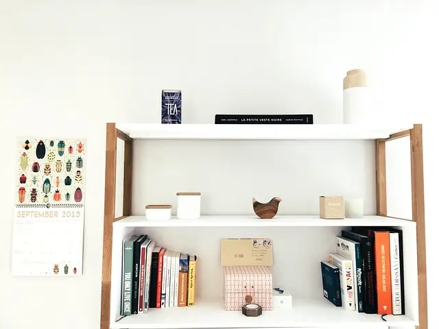 DIY walnut floating shelves mounted on a wall, showcasing sleek design and stylish storage solution for modern home décor.